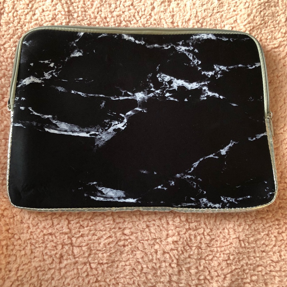 black marble Laptop Case